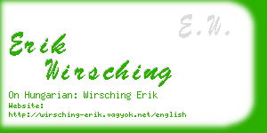 erik wirsching business card